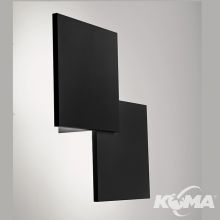 Puzzle lampa ścienna / sufitowa kwadratowa czarna 2x17W 3000K 3600lm
